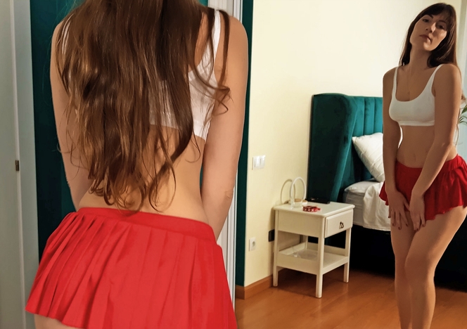 487_Seducing_you_in_my_red_mini_skirt_until_you_creampie_me